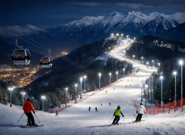 Вечернее катание в Красной Поляне: новые технологии освещения трасс